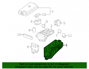 VW Tiguan 18 underhood fuse box housing - broken latch