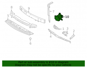 Left front bumper reinforcement fang for Nissan Pathfinder 22-25