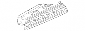 BMW 5 F10 11-16 Central Dashboard Air Deflector, Black with Chrome