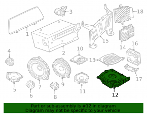Subwoofer left BMW 5 G30 17-23