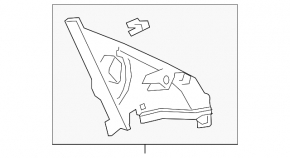 Side mirror plug front left Honda Insight 19-22 with tweeter