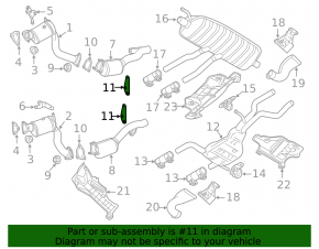 Bracket for the right intake pipe VW Touareg 11-17 3.6 front