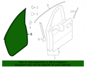 Front left door seal Infiniti JX35 QX60 13-