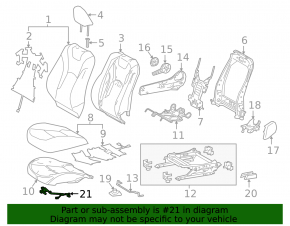 Toyota Prius 50 16-22 Passenger Seat Wiring