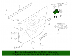 Front right window lift control Subaru Forester 19-24 SK with overlay