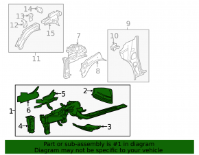 Chevrolet Volt 16 front left quarter panel, silver
