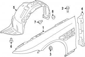 Front right fender liner Genesis G80 23-27 EV