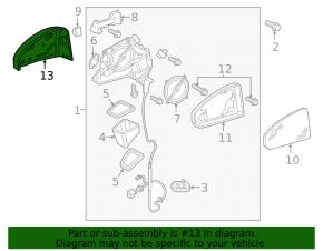 Right side mirror cover Audi A5 F5 18-25