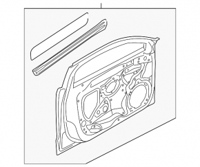 Bare front right door Audi A3 22-26