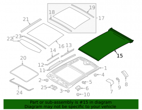 Sunroof curtain Infiniti QX50 19-25