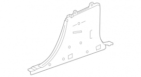 Mercedes A-Class V177 19-22 black lower right center pillar trim