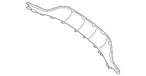 Lower rear bumper lip trim Mercedes C-class W205 43 15-21
