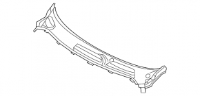 Wiper grille plastic Ford Fiesta 11-19 broken fastener