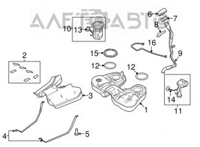 Fuel tank Ford Flex 13-12
