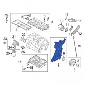 Ford Edge 15-18 2.0T Engine Front Cover
