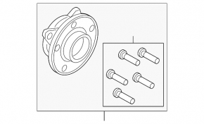 Rear left hub Ford Mustang mk6 15-23