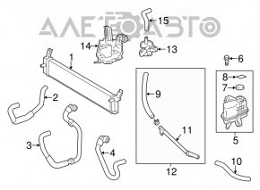 Lexus ES300h 13-18 inverter cooling radiator