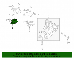 Right engine mount for Land Rover Range Rover Velar 18-20 3.0