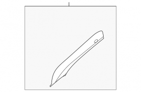 Land Rover Range Rover Velar 18-23 black upper right front pillar trim
