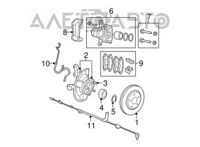 ABS sensor front left Jeep Compass 11-16