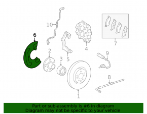 Brake Disc Cover Front Left Mercedes W164 ML W251 R