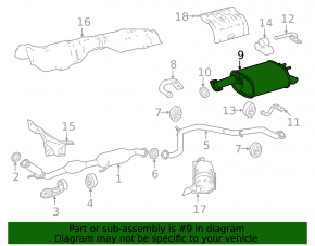 Rear muffler with barrel for Lexus ES300h 19-26