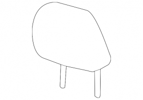 Headrest front left Chevrolet Volt 16- leather black