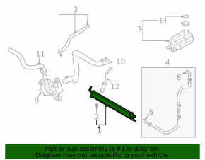 Kia Sorento 21-25 HEV, PHEV inverter cooling radiator