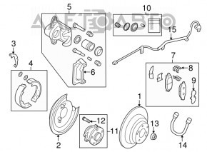 Subaru B9 Tribeca rear right hub