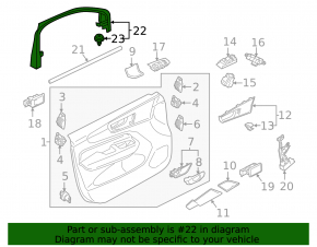 Door frame inner front right Volvo XC60 18-23