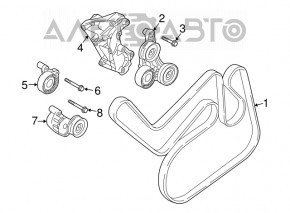 Tensioner pulley drive belt Volvo XC60 18-21 T6