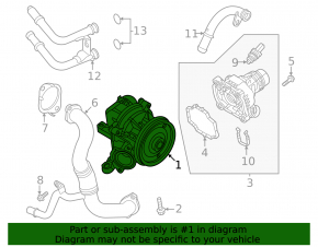 Water pump Volvo XC60 22-25 B5, B6