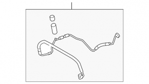 Air conditioning pipe compressor-heater VW CC 08-17