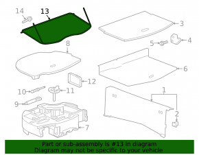 Chevrolet Bolt EV 22-23 black trunk shelf
