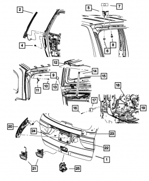 Dodge Durango 11-13 Tailgate Lock