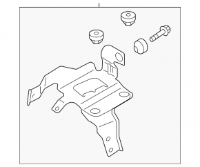 ABS bracket ABS Mitsubishi Outlander Sport ASX 10- rusty