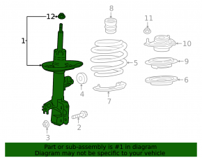 Shock absorber front left Toyota Camry v70 18- SE\XSE OEM