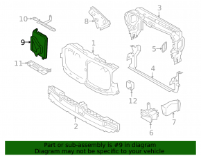 Air duct for additional radiator left MW X7 G07 19-22