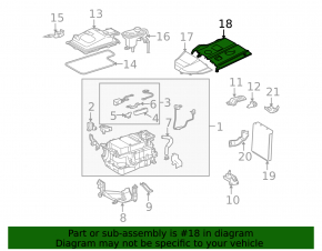 Lexus RX400h 06-06 rear left engine compartment trim