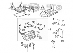 Lexus RX400h 06-06 rear left engine compartment trim