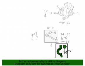 Lower rear left control arm for Kia Stinger 18-23