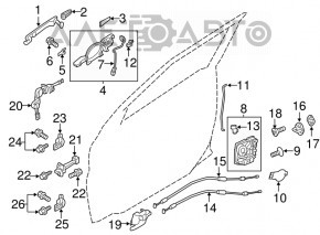 External handle plug front left Mitsubishi Outlander Sport ASX 10-23