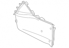 Lexus CT200h 11-17 black center console trim, rear left side