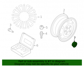 Central cap for disk VW Passat 20-22 66/56mm butt