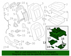 Subaru Forester 25-26 passenger seat longitudinal adjustment motor