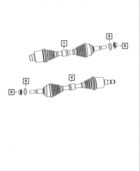 Drive axle shaft front right Dodge Journey 11- 3.6 awd