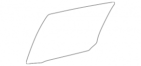 Glass door rear left Lexus CT200h 11-17