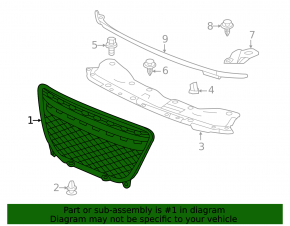 Honda CRZ 11-13 front bumper lower grille