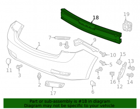Rear Bumper Reinforcement Acura ILX 13-22