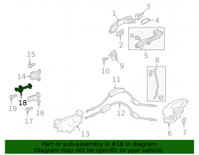 Door limiter rear right Honda Clarity 18-21 usa